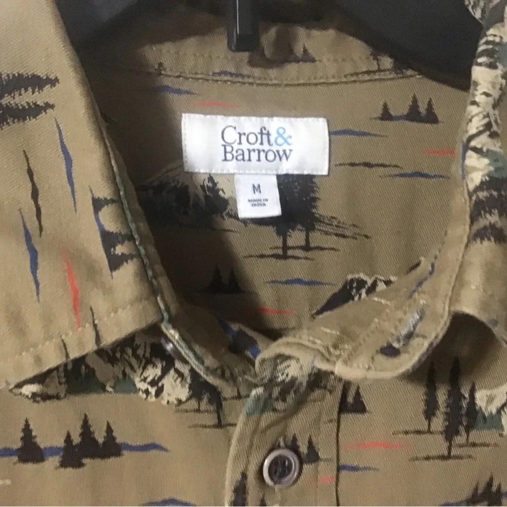 Croft & Barrow Mountain Scenery Front Button Down Shirt - Picture 4 of 4